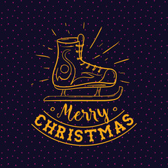 Merry Christmas typography.