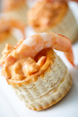 Canape of Prawn and Thousand Island Dressing