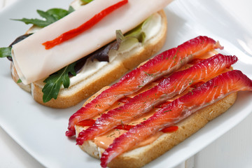 Sandwich with Gravlax