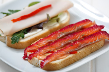 Sandwich with Gravlax
