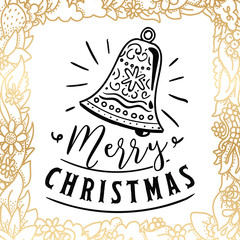 Merry Christmas typography.