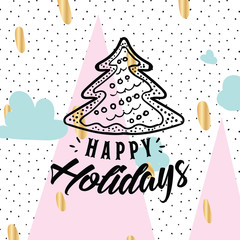 Merry Christmas typography.