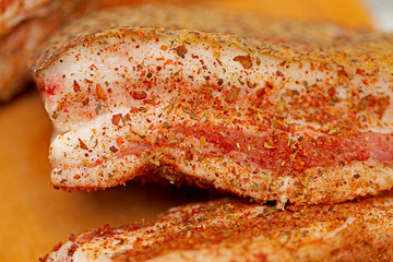 pork fat in the seasoning, pork fat for cooking