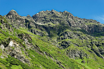 Silvrettagruppe in den Zentralalpen zwischen der Schweiz und Österreich von Österreich aus gesehen