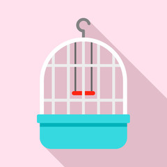 Parrot cage icon. Flat illustration of parrot cage vector icon for web design