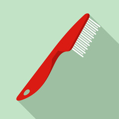 Cat brush icon. Flat illustration of cat brush vector icon for web design