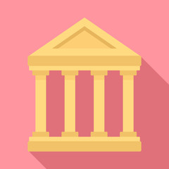 Fototapeta premium Museum building icon. Flat illustration of museum building vector icon for web design