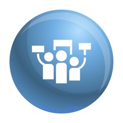 Protest icon. Simple illustration of protest vector icon for web design isolated on white background