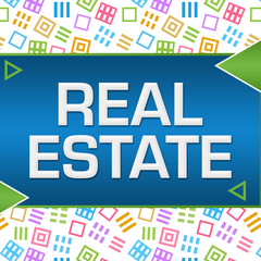Real Estate Colorful Squares Triangles 