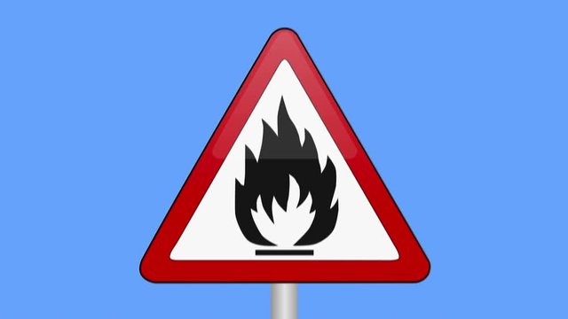 Flammable Material Sign Up And Down