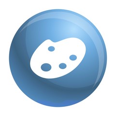 Paint pallete icon. Simple illustration of paint pallete vector icon for web design isolated on white background