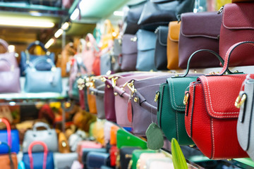 leather bag for women in shop at Guangzhou
