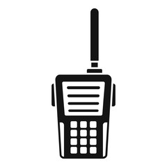Obraz premium Walkie talkie icon. Simple illustration of walkie talkie vector icon for web design isolated on white background