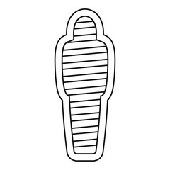 Museum mummy icon. Outline museum mummy vector icon for web design isolated on white background