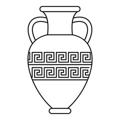 Ancient vase icon. Outline ancient vase vector icon for web design isolated on white background