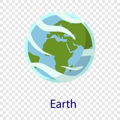Earth space planet icon. Flat illustration of earth space planet vector icon  