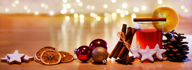 Christmas, Hot wine punch, Weihnachten, Advent, Glühwein, Banner, Panorama, Header, Headline,...