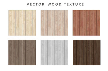 Wooden textured background. Set of color realistic templates for design.