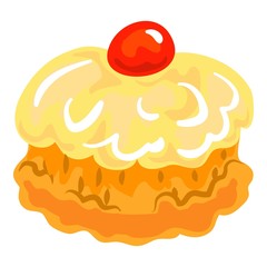 Jewish sweer cake icon. Cartoon of jewish sweer cake vector icon for web design isolated on white background