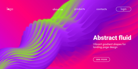 Abstract Fluid Background for Landing Page.