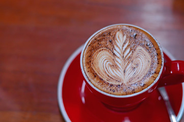 Coffee cup for latte art on table