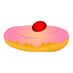 Hanukkah sweet cake icon. Cartoon of hanukkah sweet cake vector icon for web design isolated on white background