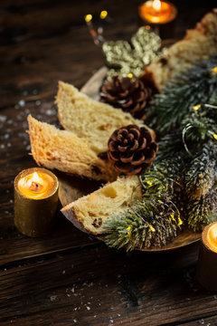 Traditional Italian panettone