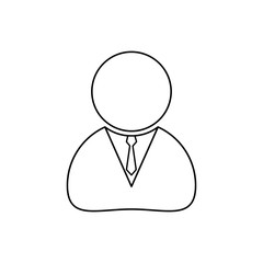 simple human icon business design isolated on white background
