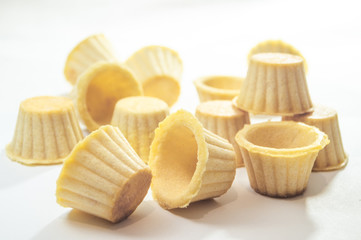 empty tartlets isolated
