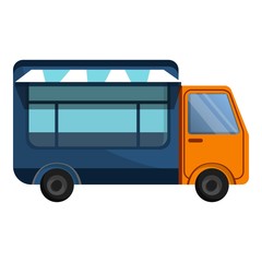 Street truck shop icon. Cartoon of street truck shop vector icon for web design isolated on white background