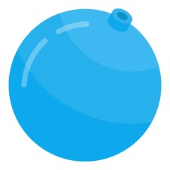 Blue xmas ball icon. Isometric of blue xmas ball vector icon for web design isolated on white background