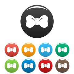 Hipster bow tie icons set 9 color vector isolated on white for any design