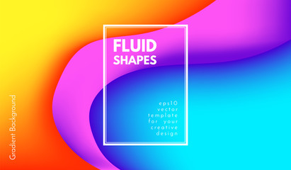 Abstract Wave Color Shapes with 3d Effect.