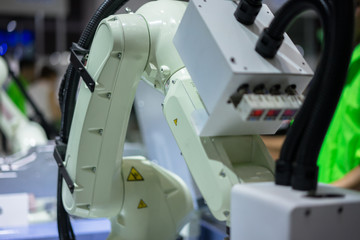 robot arm in factory