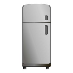 Retro fridge icon. Cartoon of retro fridge vector icon for web design isolated on white background