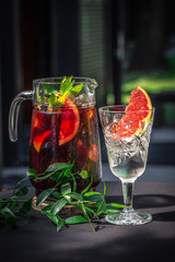 Fresh cocktail  with blood orange