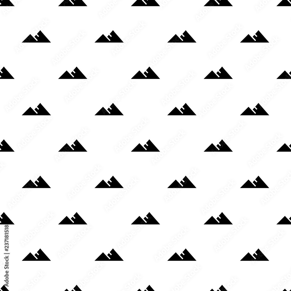 Poster mountain pattern seamless vector repeat for any web design