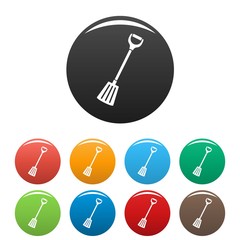 Winter spade icons set 9 color vector isolated on white for any design