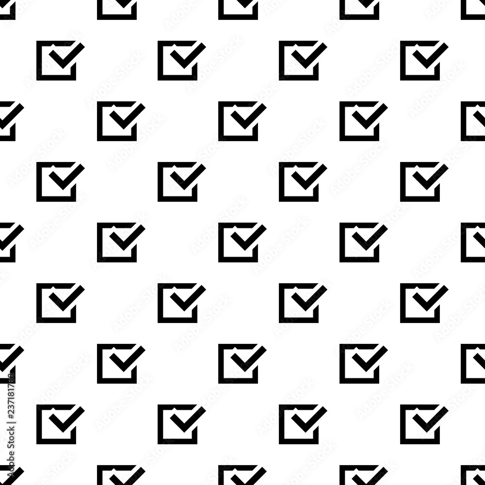 Poster Check sign pattern seamless vector repeat for any web design