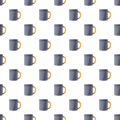 Fototapeta na wymiar Metal mug pattern seamless vector repeat for any web design