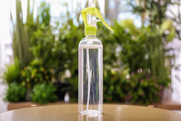 Air freshener on table against blurred background