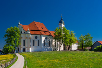 Fototapeta na wymiar Wieskirche Pilgrimage Church. Bavaria, Germany
