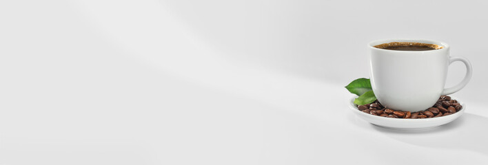 Coffee cup concept with copy space