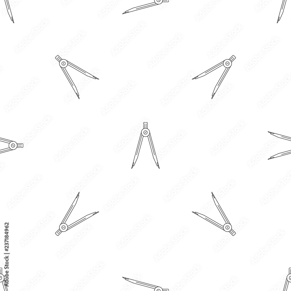 Poster geometric compas pattern seamless vector repeat geometric for any web design