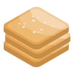 Tea cookie icon. Isometric of tea cookie vector icon for web design isolated on white background