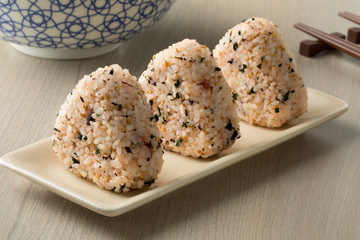  Traditional homemade Japanese onigiri