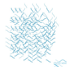Flowing rhythm, abstract wave lines vector background for use in graphic and web design.