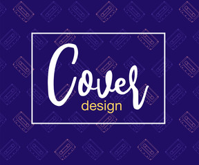 80s, retro music party banner or cover. Old style vector poster