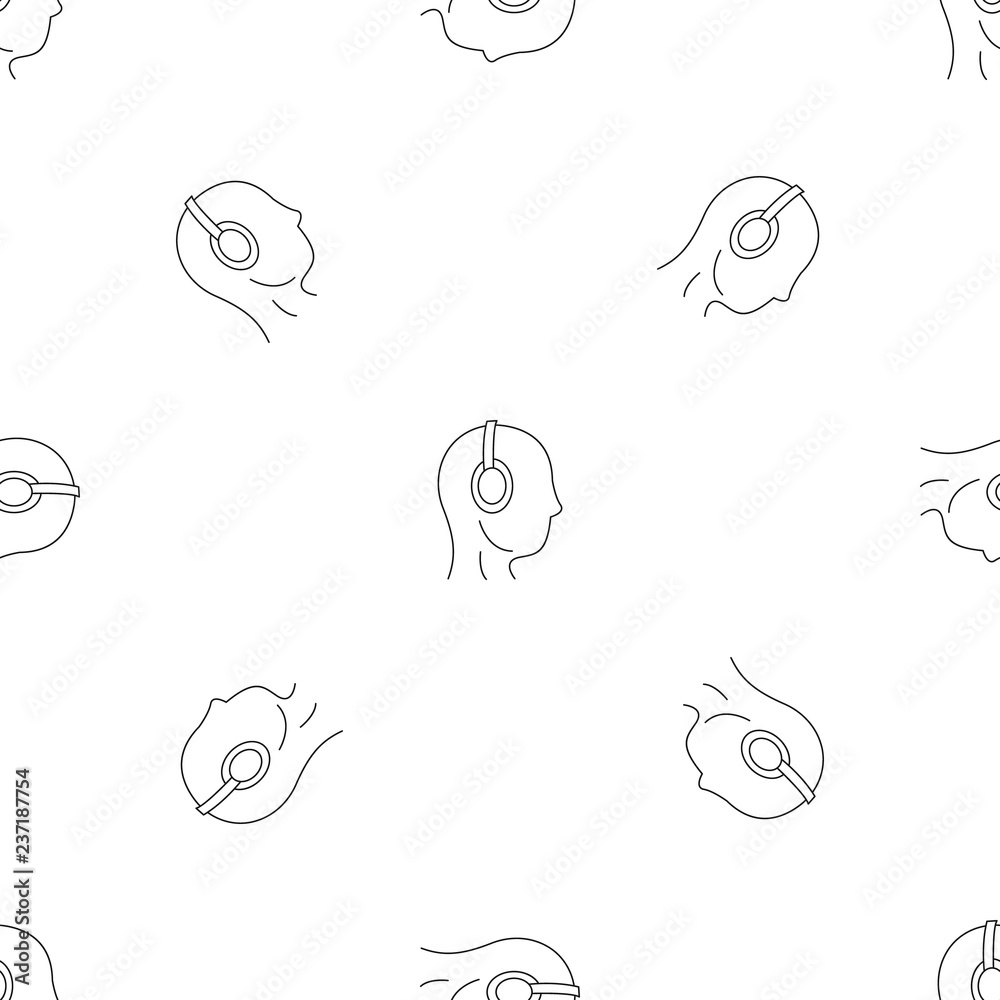 Poster hotline support center pattern seamless vector repeat geometric for any web design