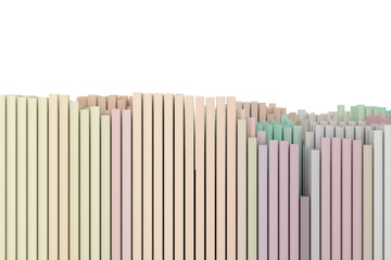 Shape composition, geometric structure, block for design texture, background. Colorful 3D rendering.